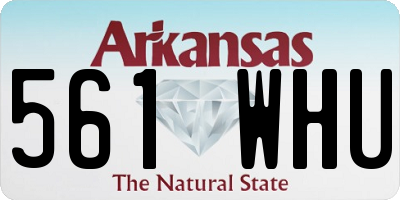 AR license plate 561WHU