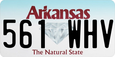 AR license plate 561WHV