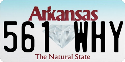 AR license plate 561WHY