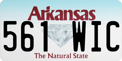 AR license plate 561WIC