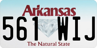 AR license plate 561WIJ