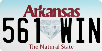 AR license plate 561WIN