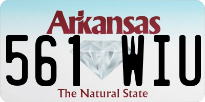 AR license plate 561WIU