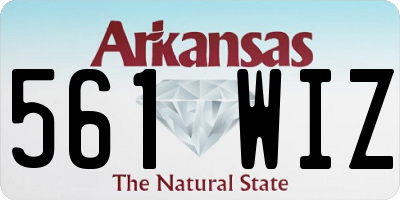 AR license plate 561WIZ