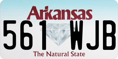 AR license plate 561WJB