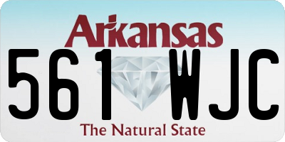 AR license plate 561WJC