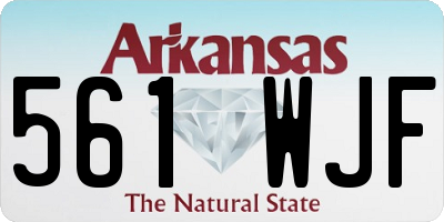 AR license plate 561WJF
