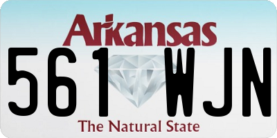 AR license plate 561WJN