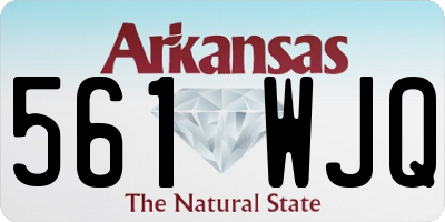 AR license plate 561WJQ
