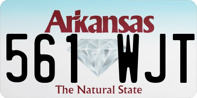 AR license plate 561WJT