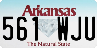 AR license plate 561WJU