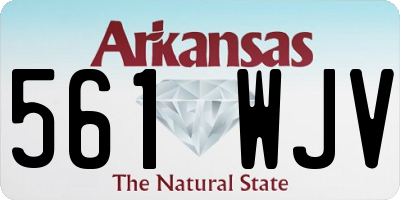 AR license plate 561WJV