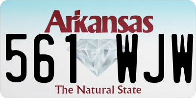 AR license plate 561WJW