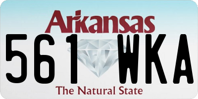 AR license plate 561WKA