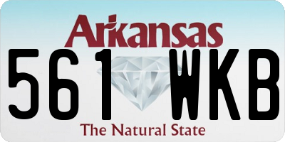 AR license plate 561WKB