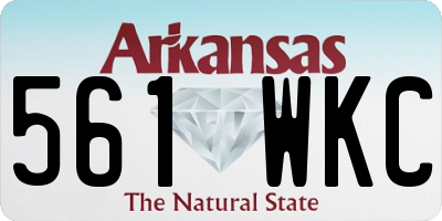 AR license plate 561WKC