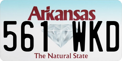 AR license plate 561WKD