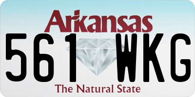 AR license plate 561WKG