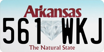 AR license plate 561WKJ