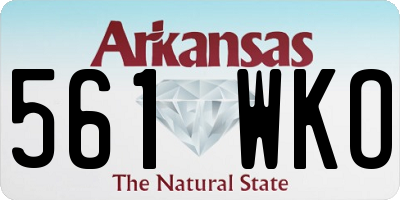 AR license plate 561WKO