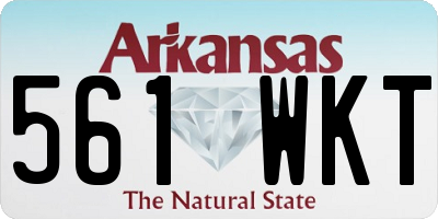 AR license plate 561WKT