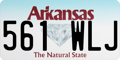 AR license plate 561WLJ