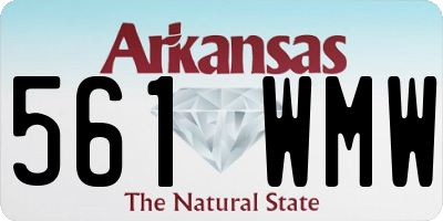 AR license plate 561WMW