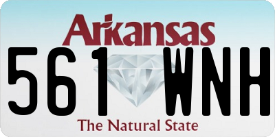 AR license plate 561WNH