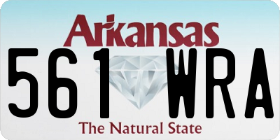 AR license plate 561WRA