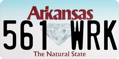 AR license plate 561WRK