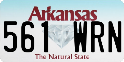 AR license plate 561WRN