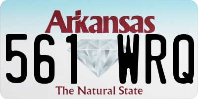 AR license plate 561WRQ