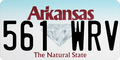 AR license plate 561WRV
