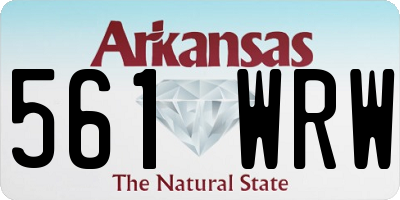 AR license plate 561WRW