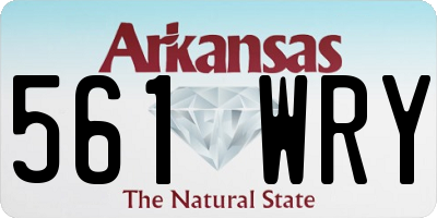 AR license plate 561WRY