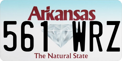 AR license plate 561WRZ