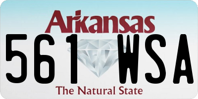 AR license plate 561WSA