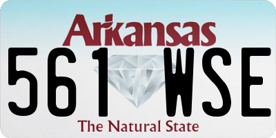 AR license plate 561WSE