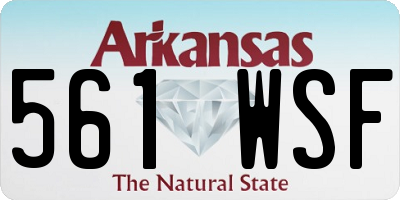 AR license plate 561WSF