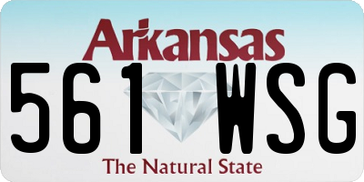 AR license plate 561WSG