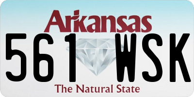 AR license plate 561WSK