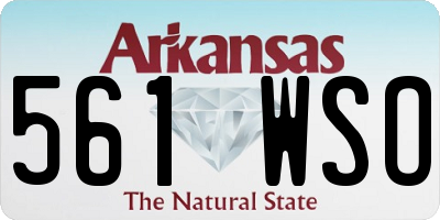 AR license plate 561WSO