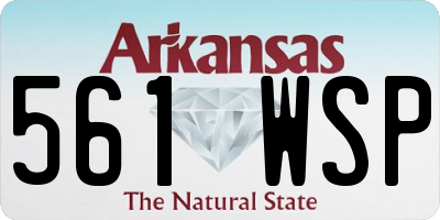 AR license plate 561WSP
