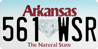 AR license plate 561WSR