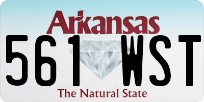 AR license plate 561WST