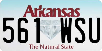 AR license plate 561WSU