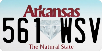 AR license plate 561WSV