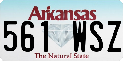 AR license plate 561WSZ