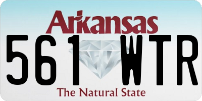 AR license plate 561WTR