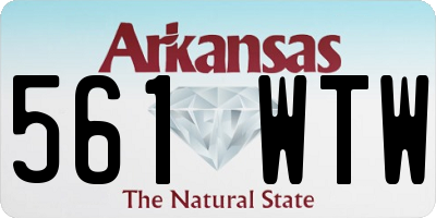 AR license plate 561WTW